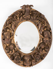 Italian Baroque or Rococo Carved Frame with Mirror