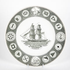 Set of 12 Wedgwood Dinner Plates Commemorating 150th Anniversary of the Peabody Essex Museum of Salem, MA