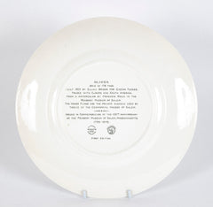 Set of 12 Wedgwood Dinner Plates Commemorating 150th Anniversary of the Peabody Essex Museum of Salem, MA