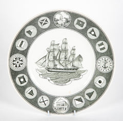 Set of 12 Wedgwood Dinner Plates Commemorating 150th Anniversary of the Peabody Essex Museum of Salem, MA