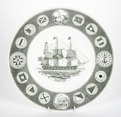 Set of 12 Wedgwood Dinner Plates Commemorating 150th Anniversary of the Peabody Essex Museum of Salem, MA
