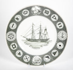 Set of 12 Wedgwood Dinner Plates Commemorating 150th Anniversary of the Peabody Essex Museum of Salem, MA