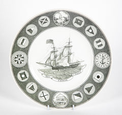 Set of 12 Wedgwood Dinner Plates Commemorating 150th Anniversary of the Peabody Essex Museum of Salem, MA