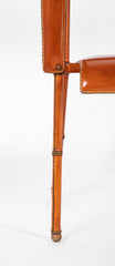 Jacques Adnet Leather Wrapped Chair Documented in the Definitive Catalog