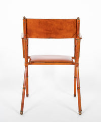 Jacques Adnet Leather Wrapped Chair Documented in the Definitive Catalog