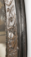 19th Century French Bronze Frame Possibly an Architectural Fragment with Mirror