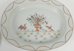 Finely Decorated 18th Century Chinese Export Mazarine Platter