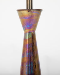 Mid-Century Iridescent Glass Lamp