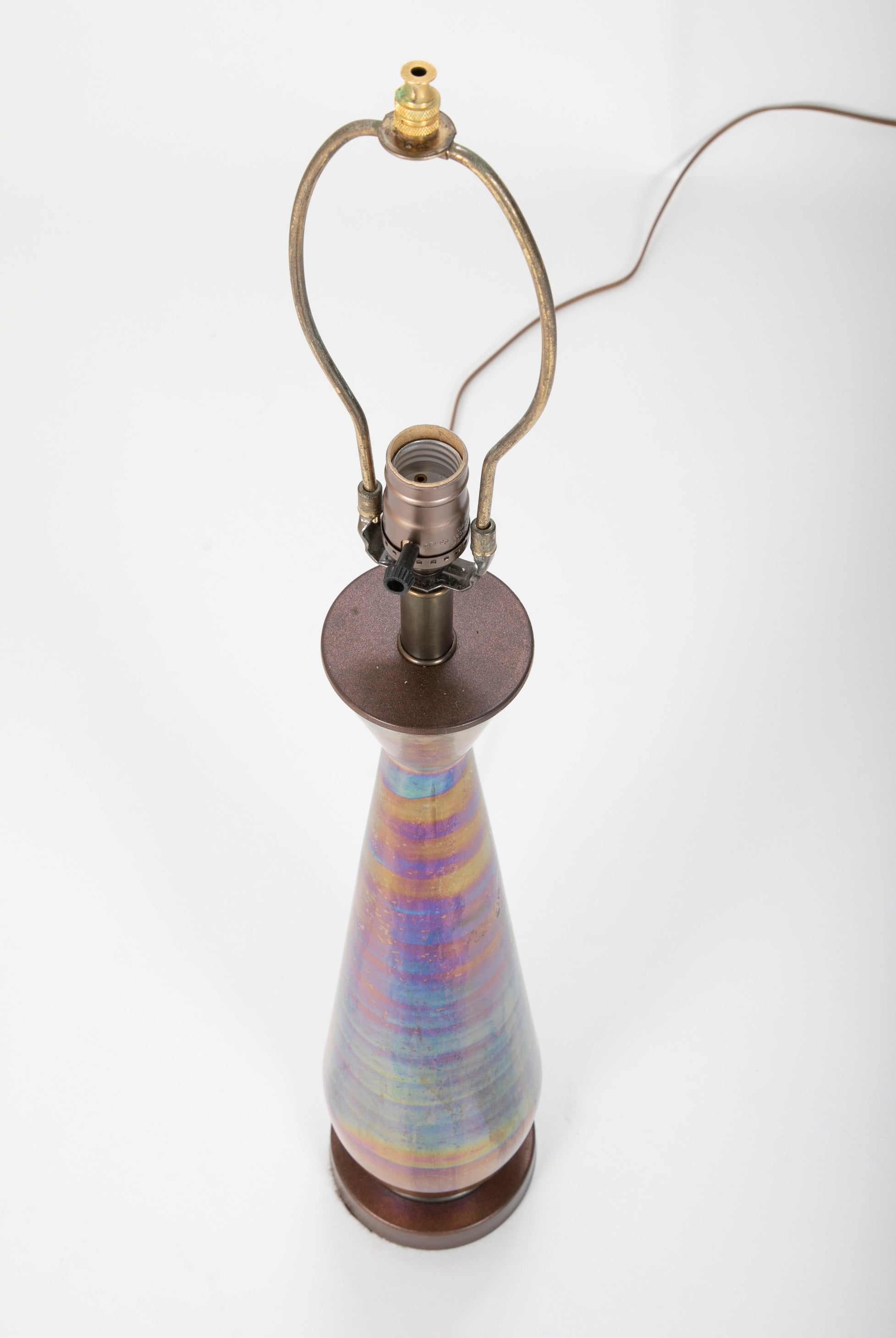 Mid-Century Iridescent Glass Lamp