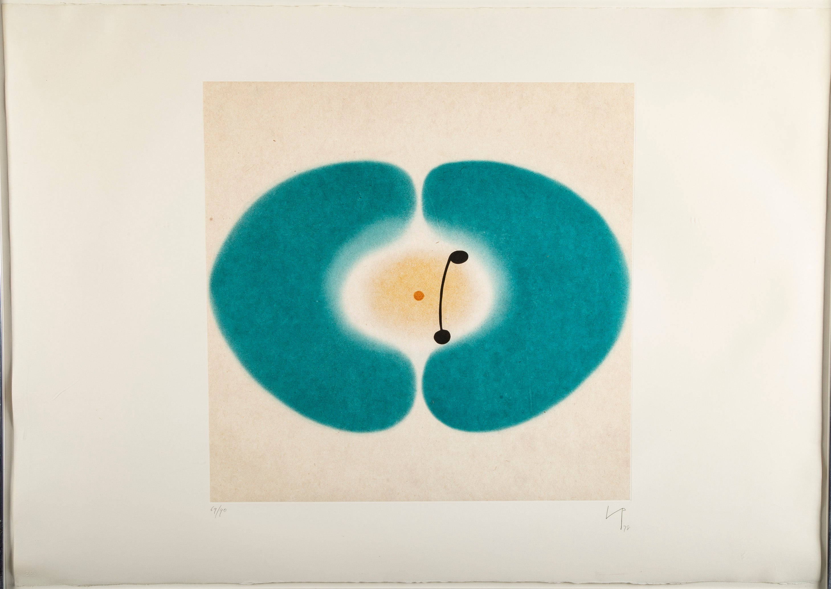 "Blue Mandala" Etching with Aquatint by Victor Pasmore
