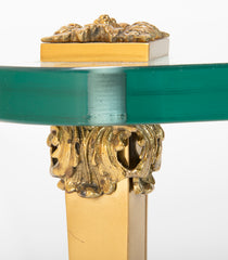 French Neo-Classical Style Gilt Bronze & Glass Table in the Manner of Guerin