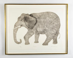 "Elephant" a Lithograph by Karen Usborne