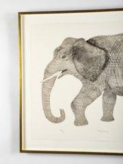 "Elephant" a Lithograph by Karen Usborne