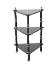 Lacquered Wood & Aluminium Triangular Side Table by Warren McArthur