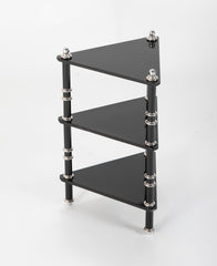 Lacquered Wood & Aluminium Triangular Side Table by Warren McArthur