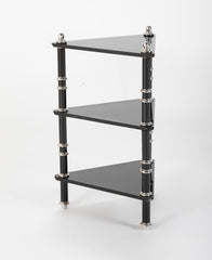 Lacquered Wood & Aluminium Triangular Side Table by Warren McArthur