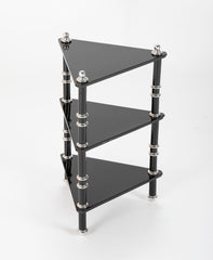 Lacquered Wood & Aluminium Triangular Side Table by Warren McArthur
