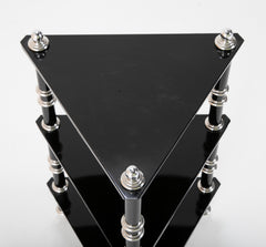 Lacquered Wood & Aluminium Triangular Side Table by Warren McArthur