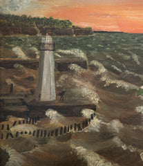 Mid 19th Century Oil on Canvas of a Ship in Distress Under Tow by a Tug