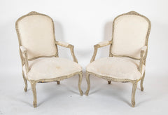 A Pair of French Louis XV Style Fauteuils