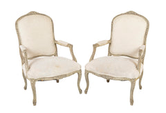 A Pair of French Louis XV Style Fauteuils