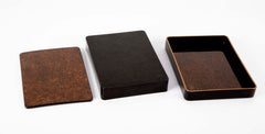 Black and Gold Lacquer Japanese Suzuribako Box