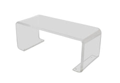Lucite Coffee Table In Waterfall Form