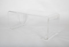 Lucite Coffee Table In Waterfall Form