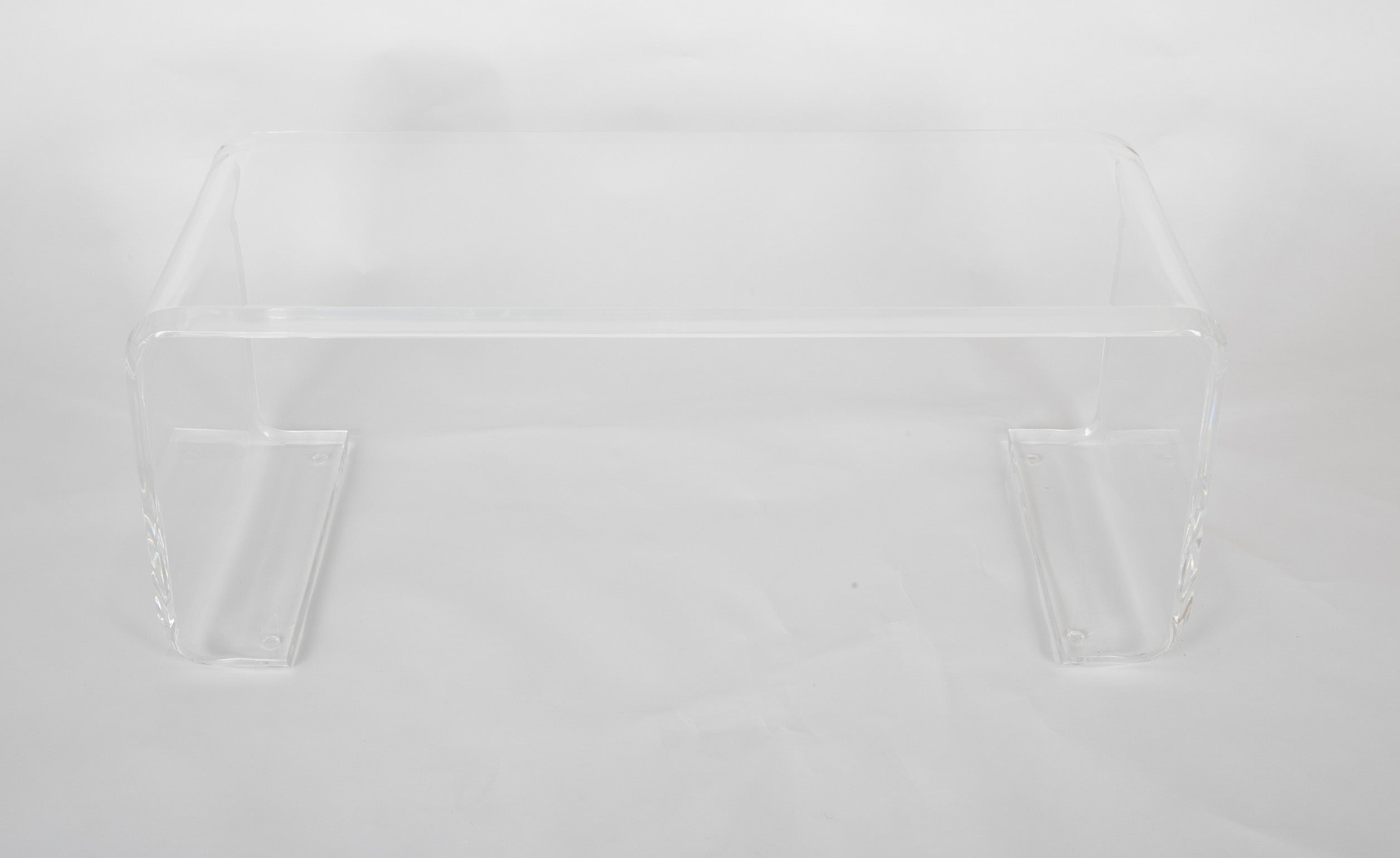 Lucite Coffee Table In Waterfall Form