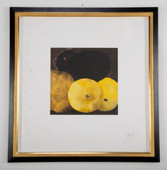 "5 Lemons, a Pear and an Egg" by Donald Sultan ( American, b. 1951 )