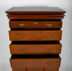 Early American Two Part Queen Anne Cherry Highboy