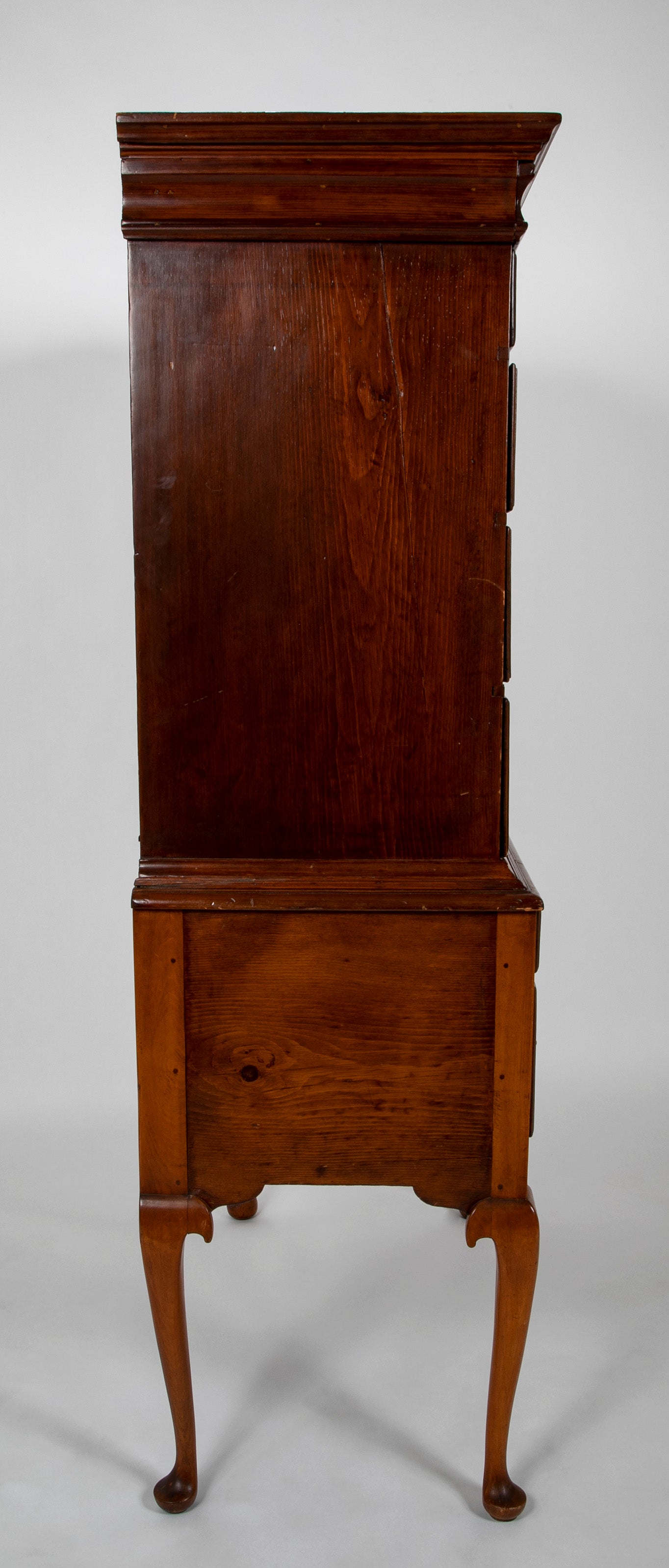 Early American Two Part Queen Anne Cherry Highboy