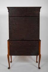 Early American Two Part Queen Anne Cherry Highboy