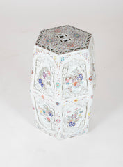 A Pair of Chinese 19th Century Famille Rose on White Garden Seats