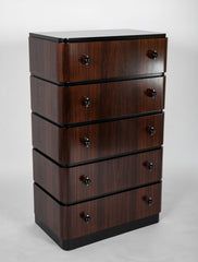 A Striking Pair of Indian Rosewood Chests of Drawers by Donald Deskey