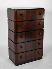 A Striking Pair of Indian Rosewood Chests of Drawers by Donald Deskey