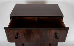 A Striking Pair of Indian Rosewood Chests of Drawers by Donald Deskey