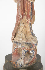 19th Century Chinese Carved and Painted Wood Figure of Guanyin