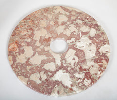 Angelo Mangiarotti "Eros" Table in Salmon Colored Marble