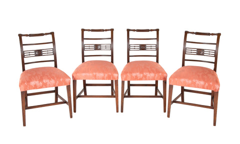 Set of Four Regency Mahogany Side Chairs