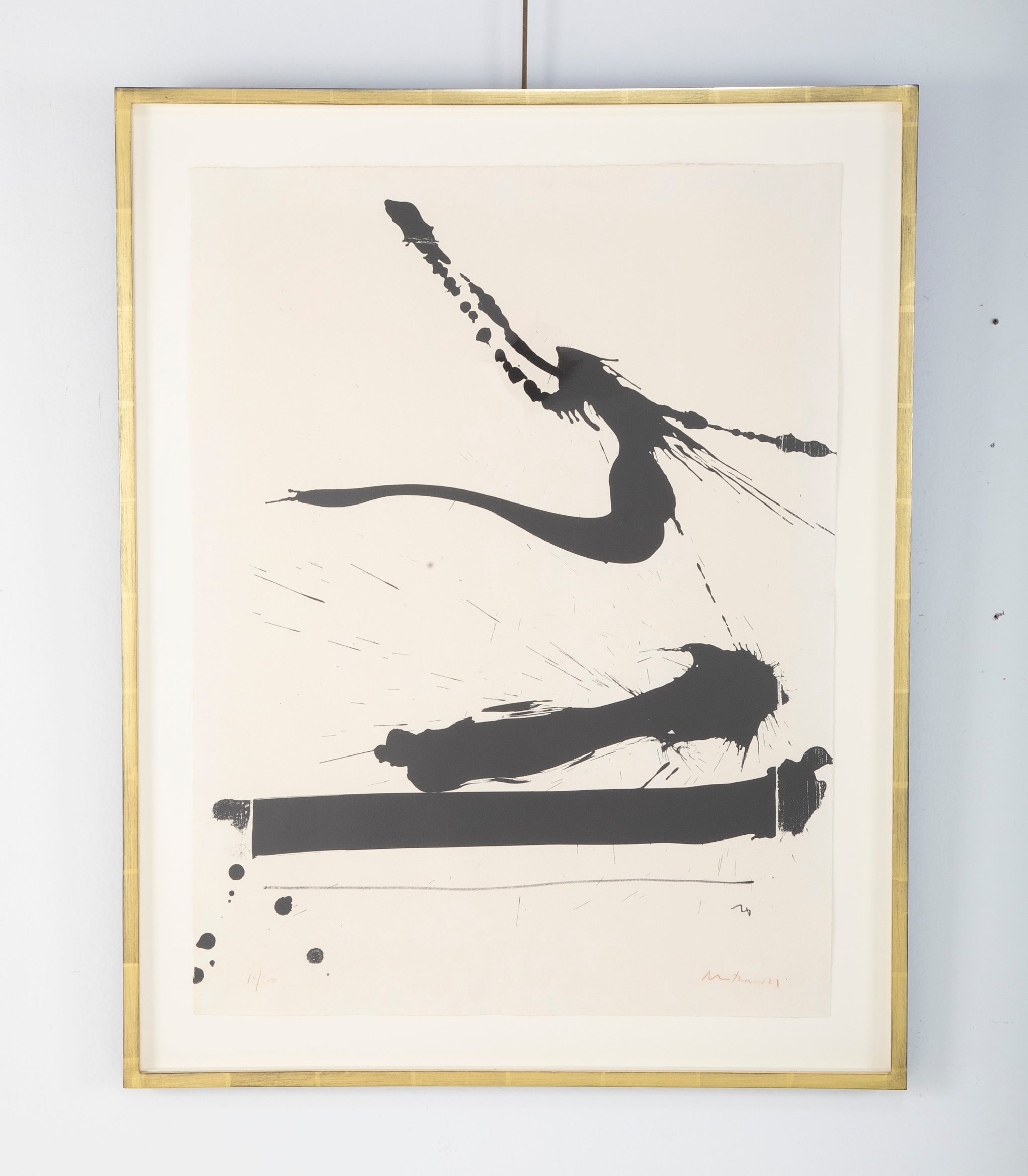 "Automation A" Lithograph by Robert Motherwell