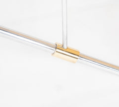 A John Vesey Console Table of Aluminium, Glass and Brass
