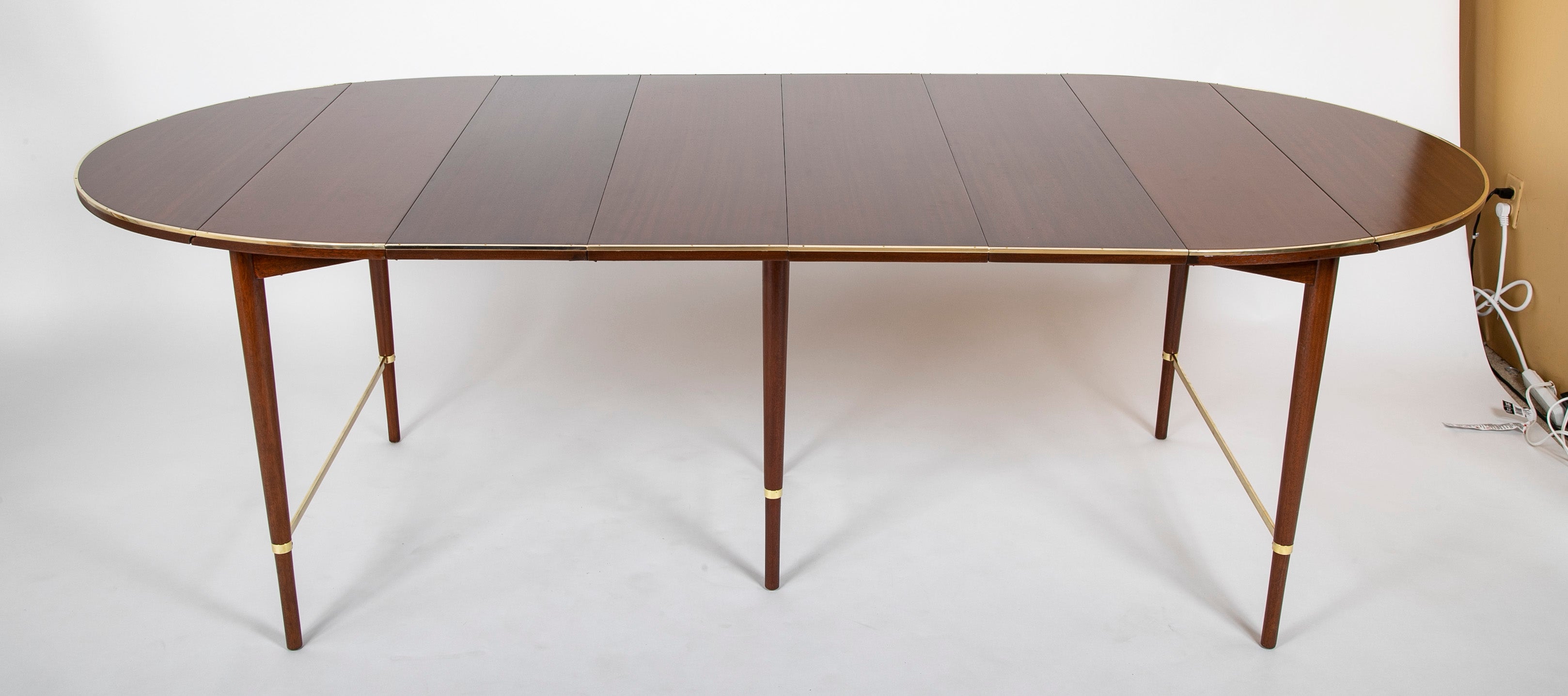 Paul McCobb Connoisseur Collection Mahogany & Brass Dining Table