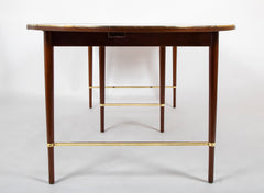 Paul McCobb Connoisseur Collection Mahogany & Brass Dining Table