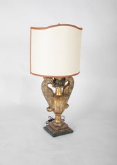 Carved Gilt Wood Urn Lamp