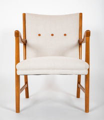 Pair of Mid-Century Danish Beechwood Easy Chairs