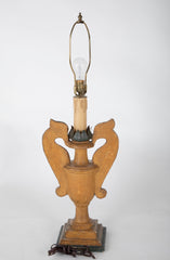 Carved Gilt Wood Urn Lamp