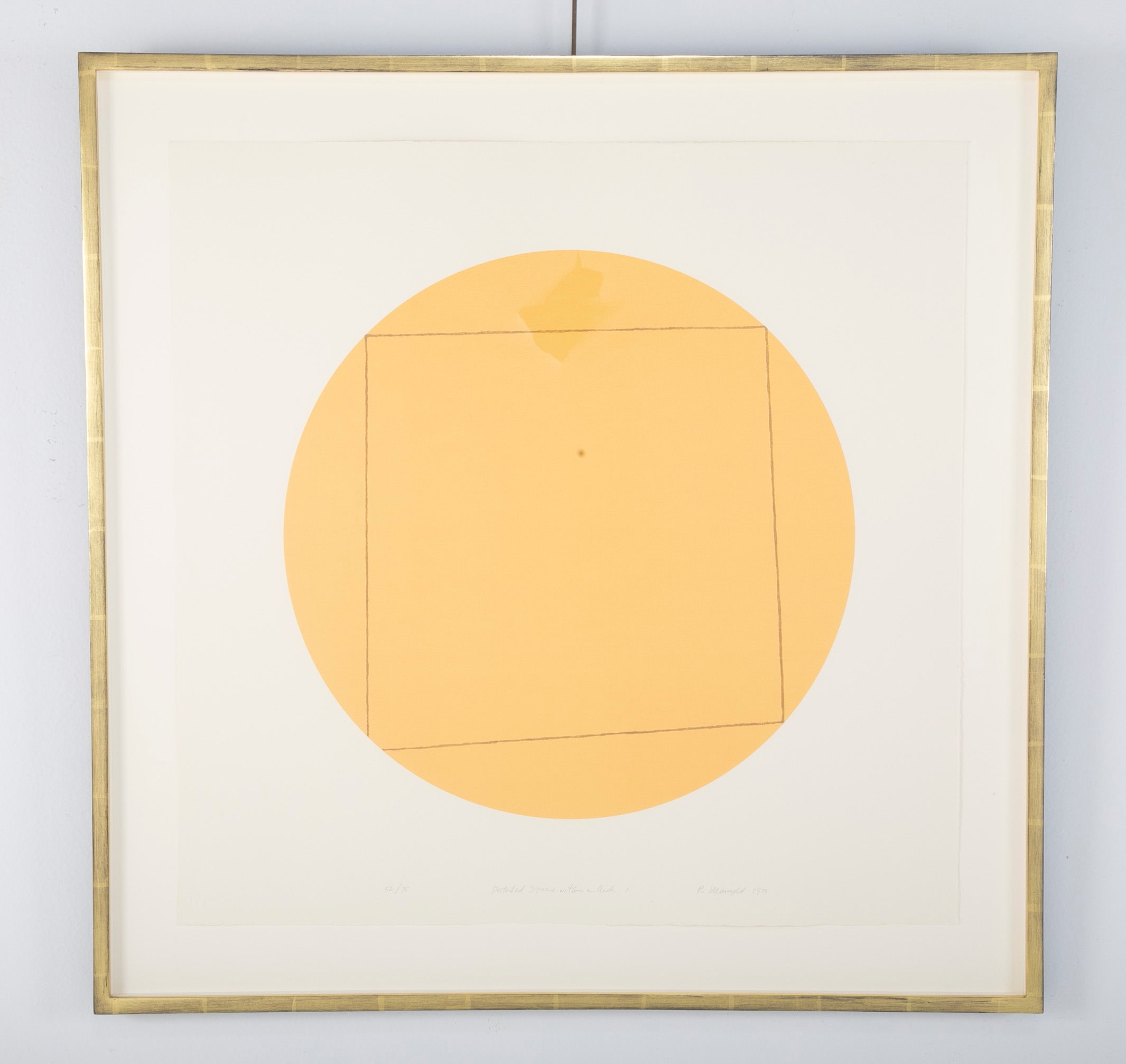"Distorted Square Within a Circle 1" Color Screenprint by Robert Mangold