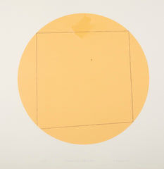 "Distorted Square Within a Circle 1" Color Screenprint by Robert Mangold