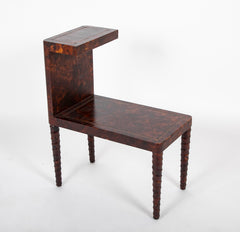 Tortoiseshell Leather Side Table by William Haines